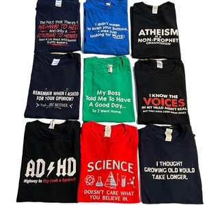Conversation Starter Bundle, 10 t-shirts